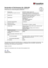 Declaration of Performance