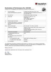 Declaración de rendimiento