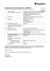 Declaración de rendimiento