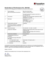 Declaración de rendimiento
