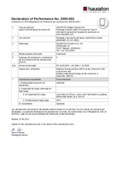 Declaración de rendimiento