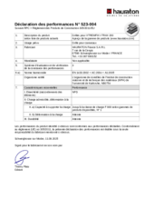 Déclaration des performances