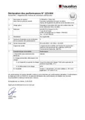 Déclaration des performances