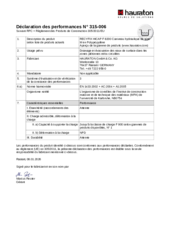 Déclaration des performances