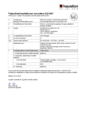 Teljesítmény nyilatkozat