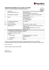 Teljesítmény nyilatkozat