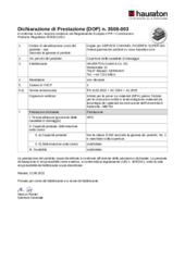 Dichiarazione di Prestazione