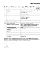 Deklaracja właściwości użytkowych