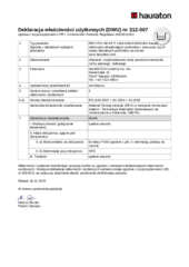 Deklaracja właściwości użytkowych