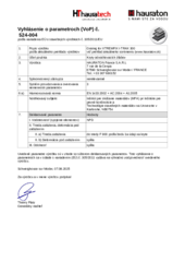 Vyhlásenie o parametroch
