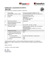 Vyhlásenie o parametroch