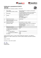 Vyhlásenie o parametroch