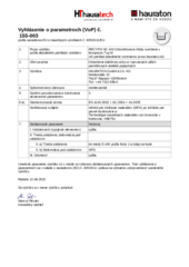Vyhlásenie o parametroch