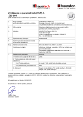 Vyhlásenie o parametroch