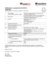 Vyhlásenie o parametroch