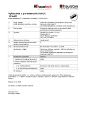 Vyhlásenie o parametroch