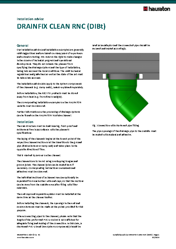 Installation instructions