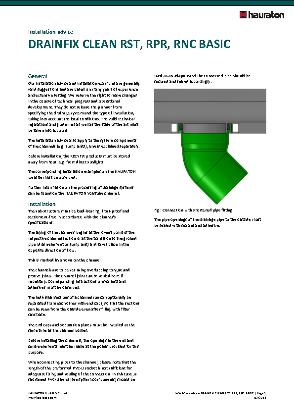 Installation instructions
