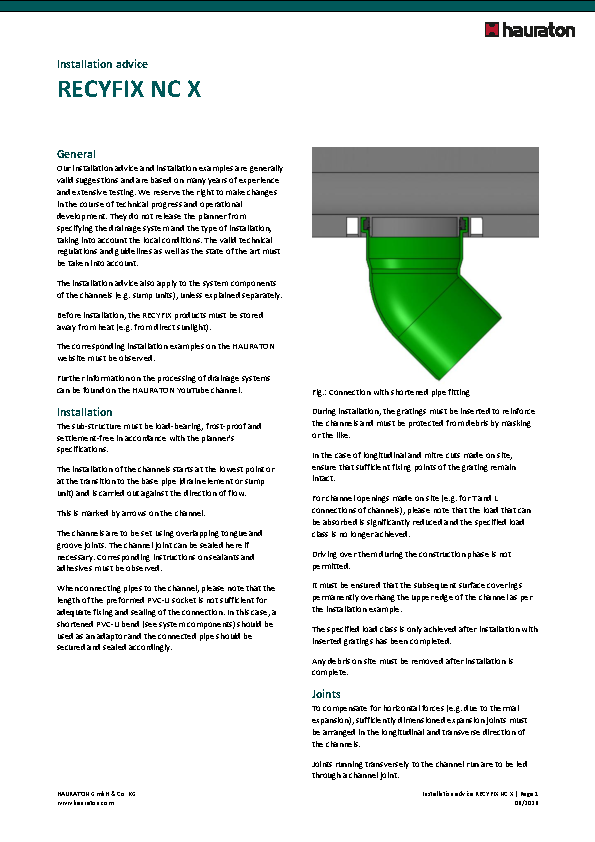 Installation instructions