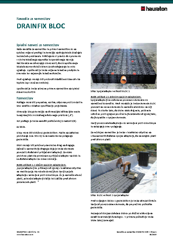 Navodila za vgradnjo