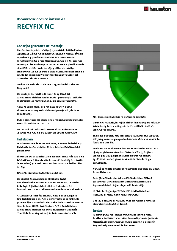 Instrucciones de instalación