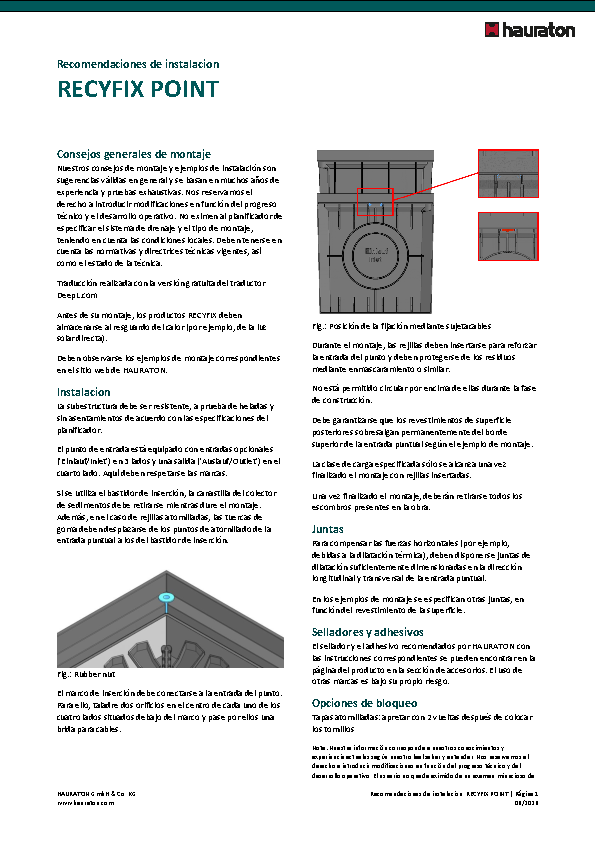 Instrucciones de instalación