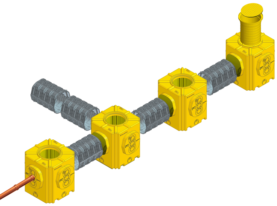 deconstructed product image highlighting the most important parts of the product