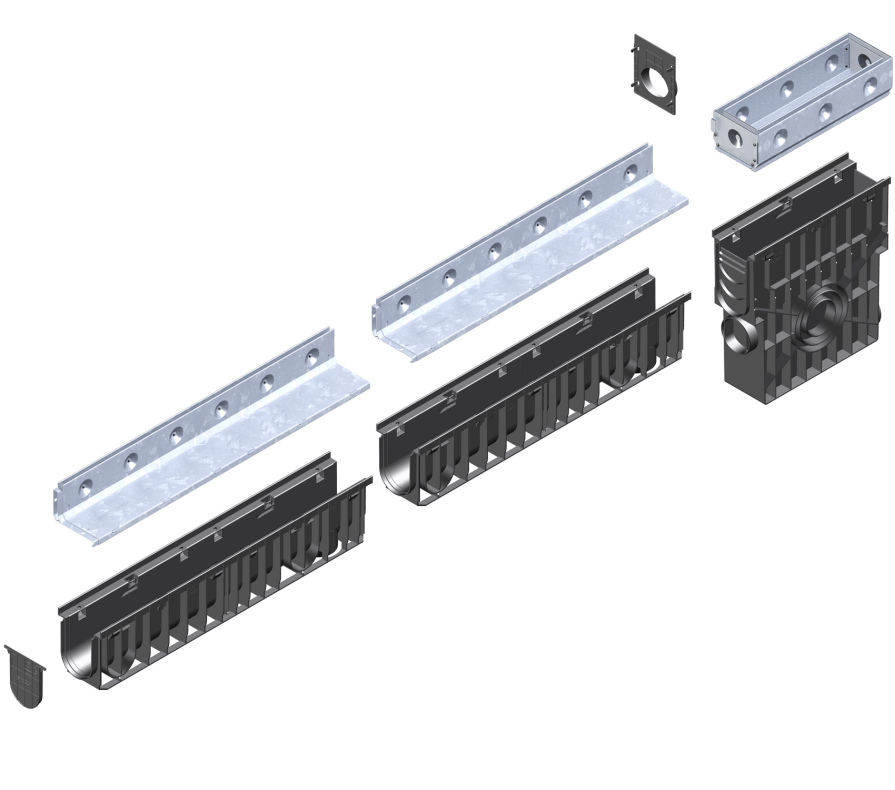 deconstructed product image highlighting the most important parts of the product