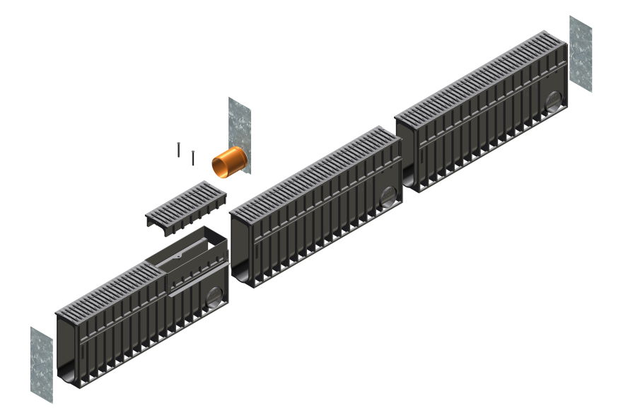deconstructed product image highlighting the most important parts of the product