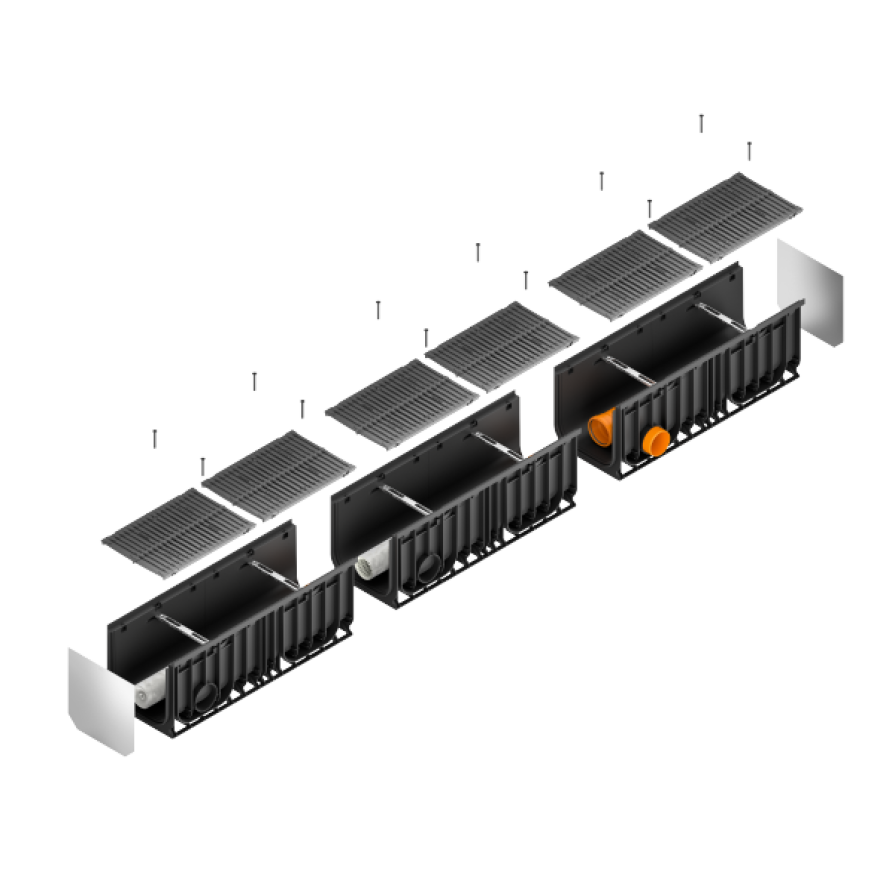 deconstructed product image highlighting the most important parts of the product