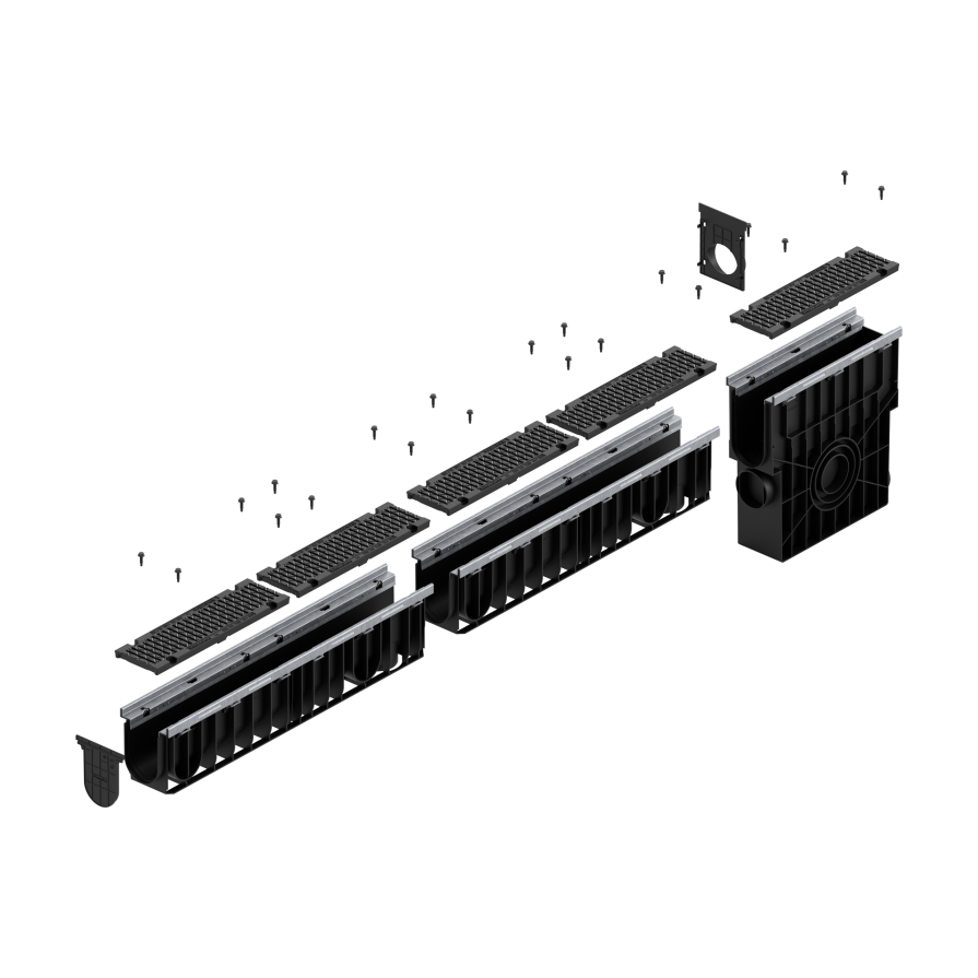 deconstructed product image highlighting the most important parts of the product