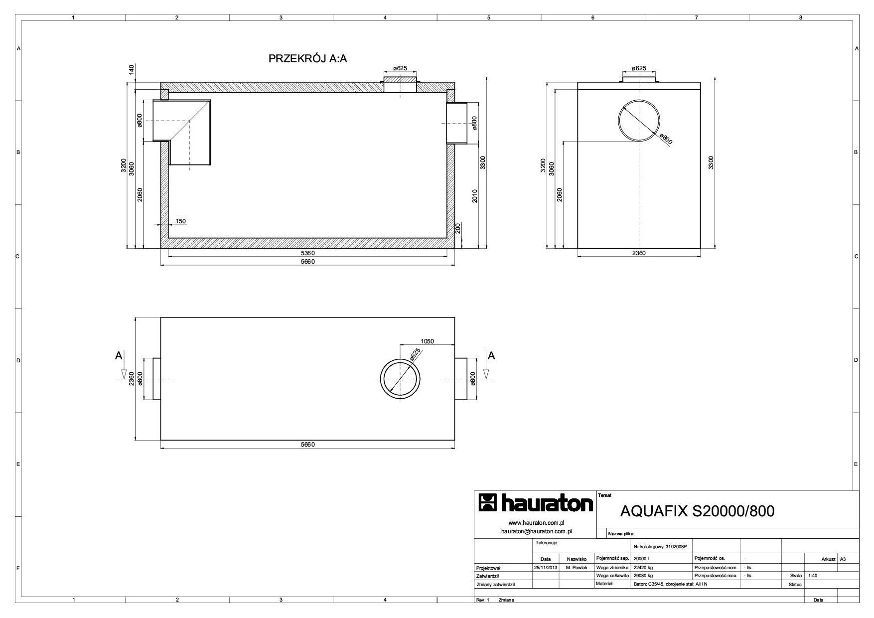 AQUAFIX - Чертежи на обекта
