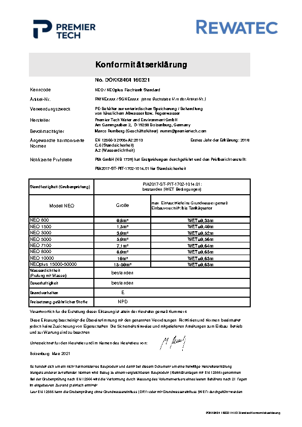 Leistungserklärung