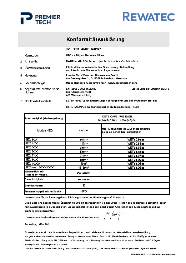 Leistungserklärung